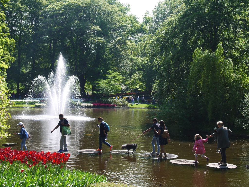 Keukenhof jardin fontaine