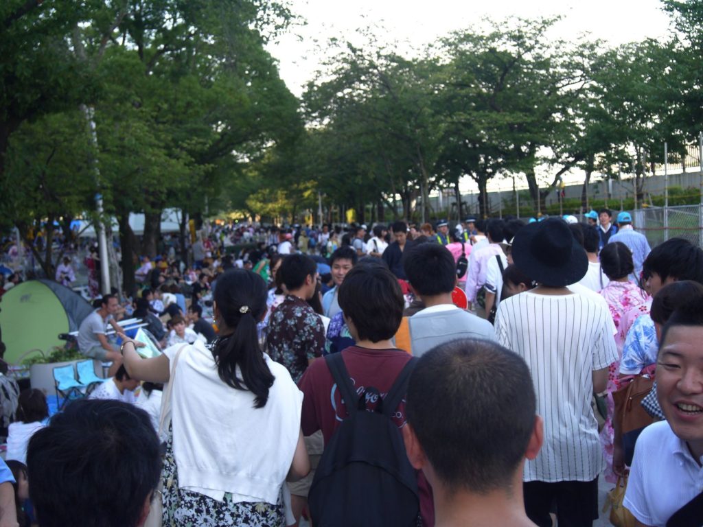 foule rivière sumida tokyo