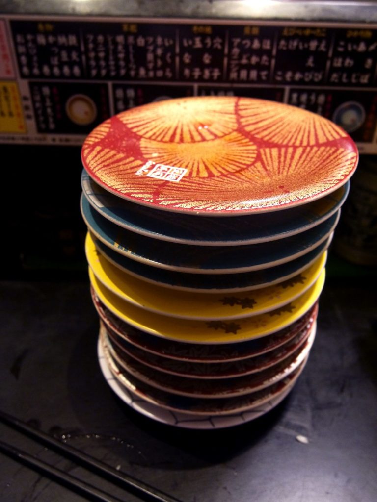 kaiten zushi assiettes