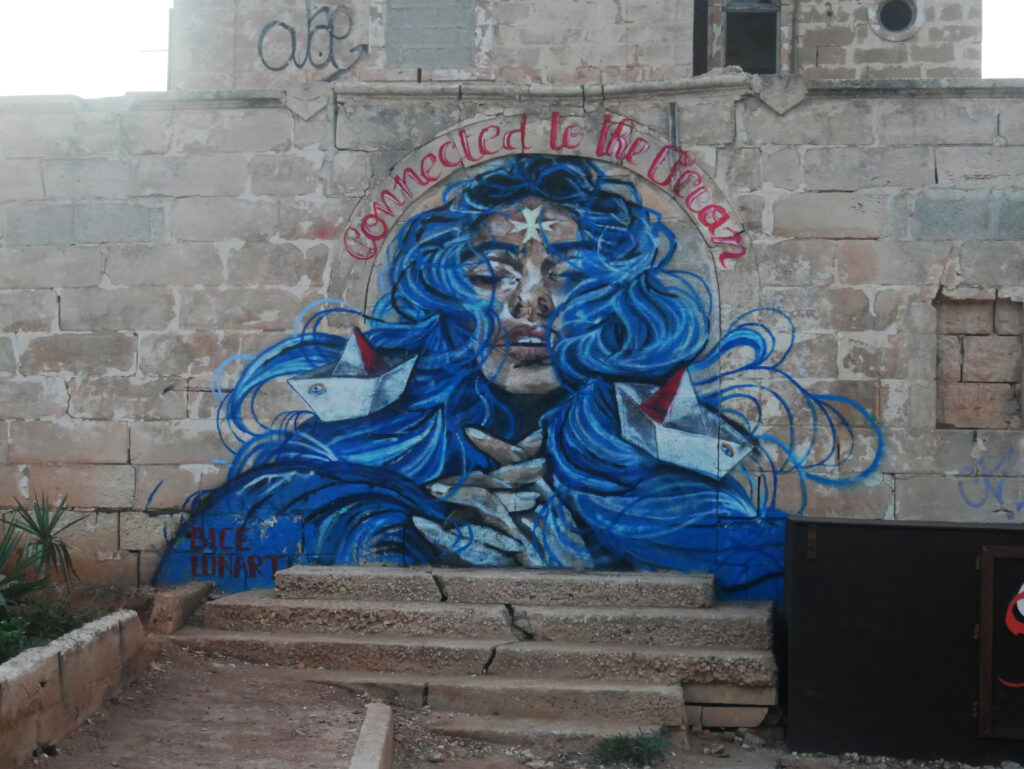 street-art-Ghajn-Tuffieha-bay-malte