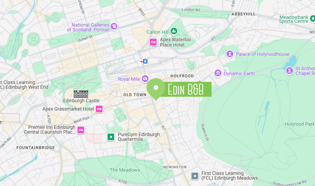 Localisation-edin-b&b-édimbourg